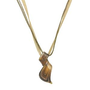 Italian Glass Glitter Pendant Necklace